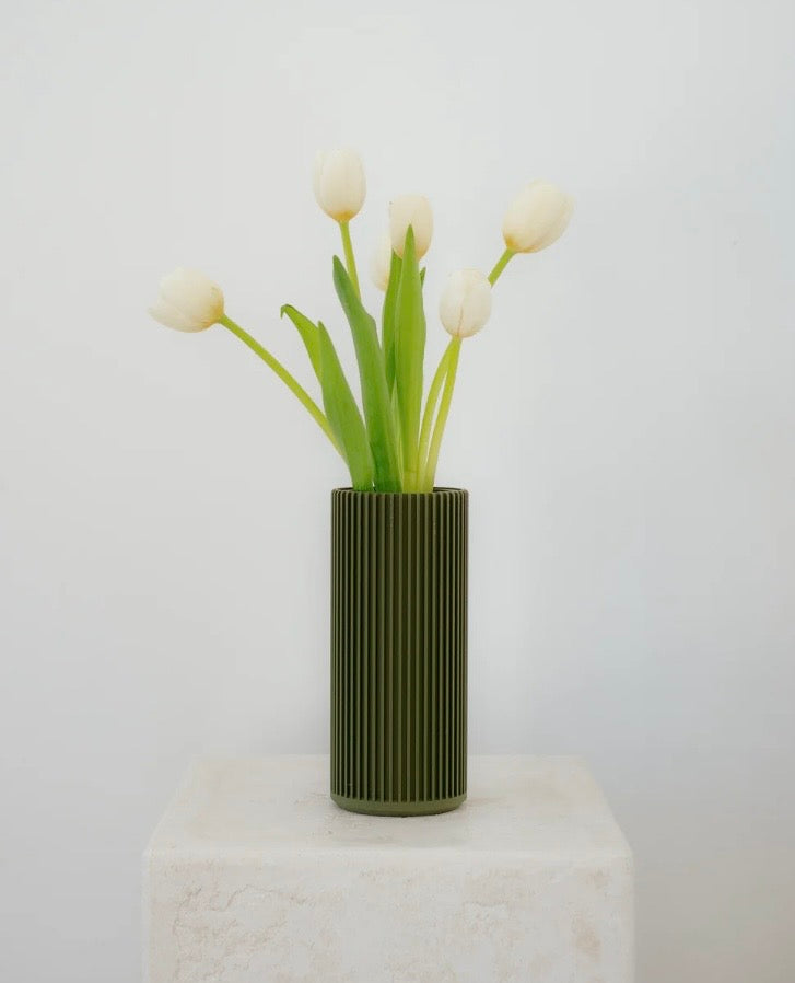 Ribbed Vase