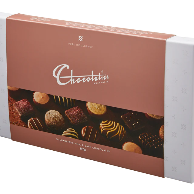 Chocolatier Australia Milk & Dark Mixed Chocolate Gift Box - 190g